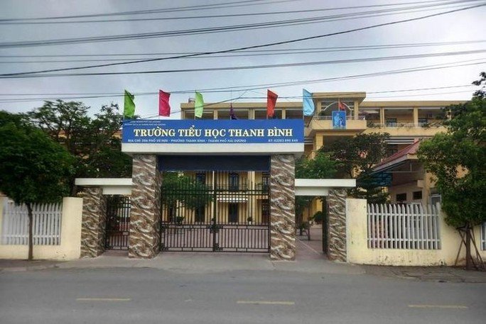 Trường tiểu học Thanh Bình, TP Hải Dương, nơi xảy ra vụ việc.