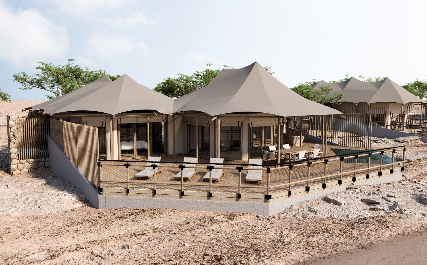 LUX* Al Bridi, khu nghỉ dưỡng theo phong cách safari nằm giữa một sa mạc bình yên