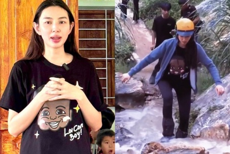Hoa hậu Thùy Tiên bị trượt xe xuống vực khi đi từ thiện với nhóm Quang Linh Vlogs
