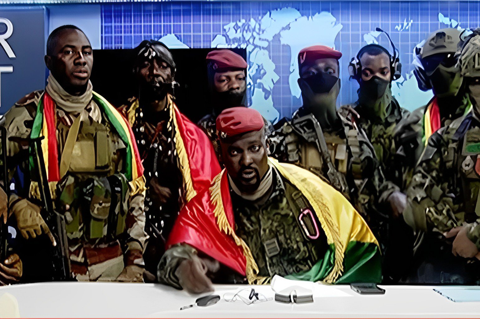 Quân đội đảo chính ở Guinea năm 2021. Ảnh: Al Jazeera