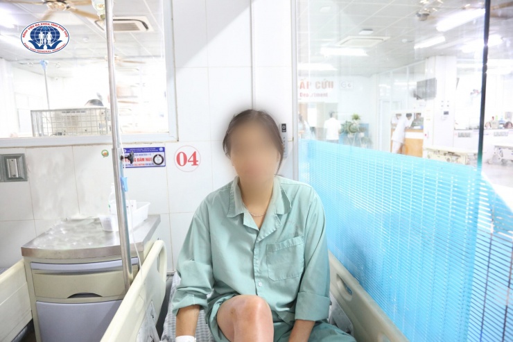 Bệnh nhân là chị&nbsp;N.T.L 55 tuổi, trú tại huyện Thanh Ba, Phú Thọ. Ảnh: BVCC.