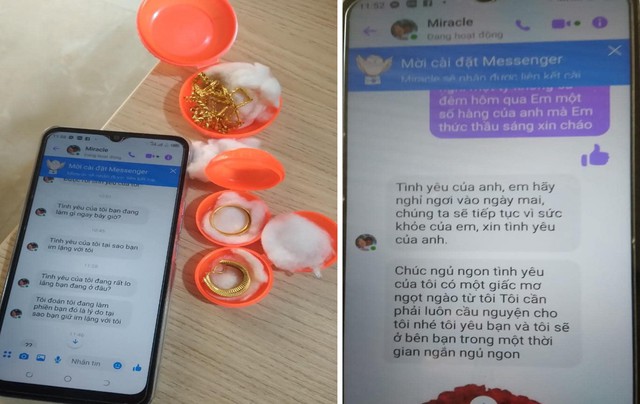 Nội dung tin nhắn các đối tượng lừa đảo chiếm đoạt tài sản của bà M.