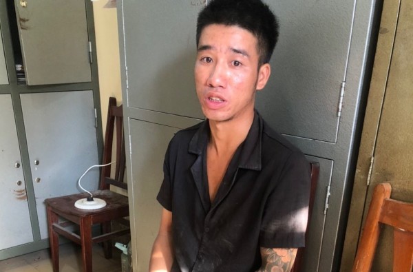 Đối tượng Phan Văn Ban khi bị bắt.