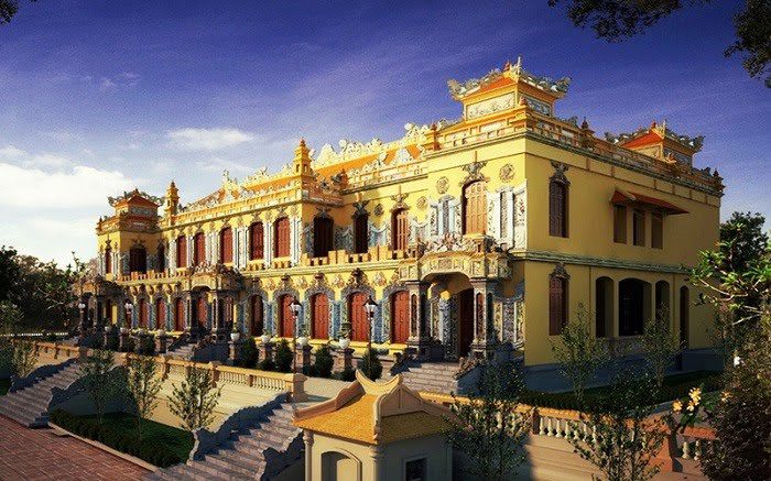Điện Kiến Trung có đầy đủ những đặc điểm của một công trình phong cách Đông Dương với sự kết hợp giữa Á và Âu gồm kiến trúc Pháp, kiến trúc phục hưng của Ý pha trộn kiến trúc truyền thống Việt Nam. Trên hình khối bố cục đậm chất châu Âu, điện Kiến Trung được tô điểm bởi các chi tiết trang trí hoa văn, họa tiết, con giống mang đậm bản sắc của họa tiết cung đình, tạo nên xu hướng thẩm mỹ đặc trưng đánh dấu một giai đoạn kiến trúc độc đáo và đặc sắc bổ sung cho kiến trúc cung đình Huế. Ảnh phối dự án