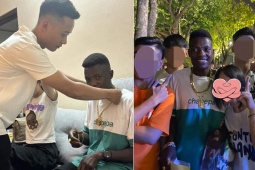 Giải trí - Chàng trai đeo vàng nặng trĩu, “hot” không kém Quang Linh Vlogs