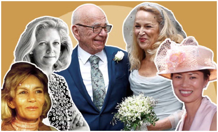 Ông trùm truyền thông Rupert Murdoch nổi tiếng là người đào hoa với 4 cuộc hôn nhân và từng đính hôn lần 5.
