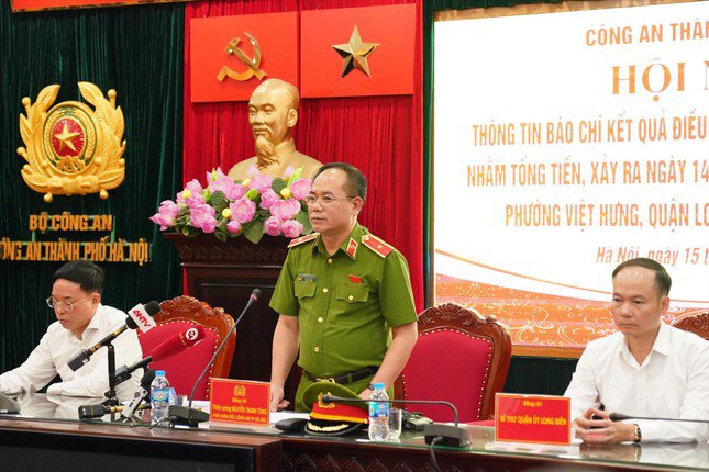 Thiếu tướng Nguyễn Thanh Tùng - Phó giám đốc Công an TP Hà Nội thông tin về vụ án