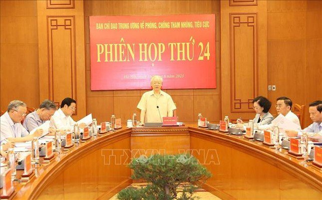 Tổng Bí thư Nguyễn Phú Trọng phát biểu chỉ đạo phiên họp Ban Chỉ đạo. Ảnh: Trí Dũng/TTXVN