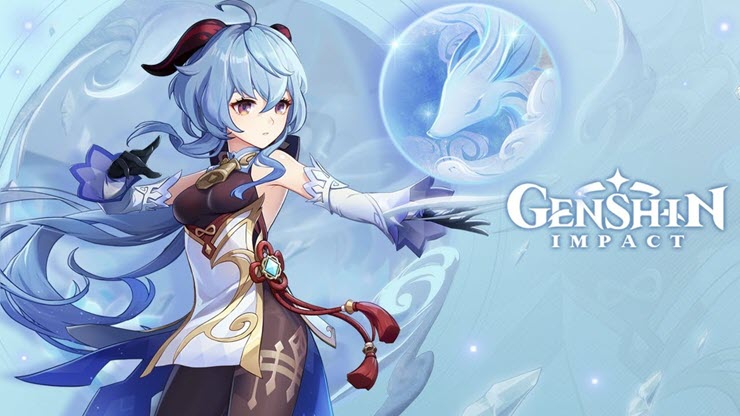 Nữ nhân vật Ganyu trong game Genshin Impact.