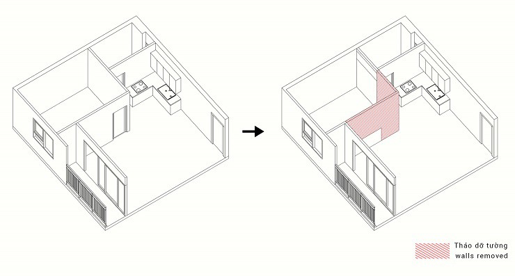 Căn hộ nhỏ 49m2 dành cho 4 người, sau cải tạo tối giản và linh hoạt bất ngờ - 15