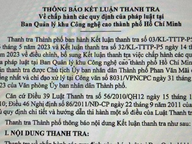 Tin tức trong ngày - Nhiều vi phạm tại Khu Công nghệ cao TP HCM