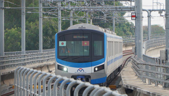 Tàu metro chạy thử vào hồi tháng 4 năm nay