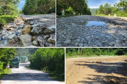 Tin tức trong ngày - "Con đường đau khổ" chi chít ổ voi, ổ gà ở thủ phủ khoáng sản của Nghệ An