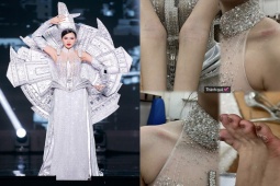 Thời trang - Đỗ Hà, Thiên Ân trầy xước cơ thể đổi lấy vài phút tỏa sáng với phần thi "Trang phục dân tộc"