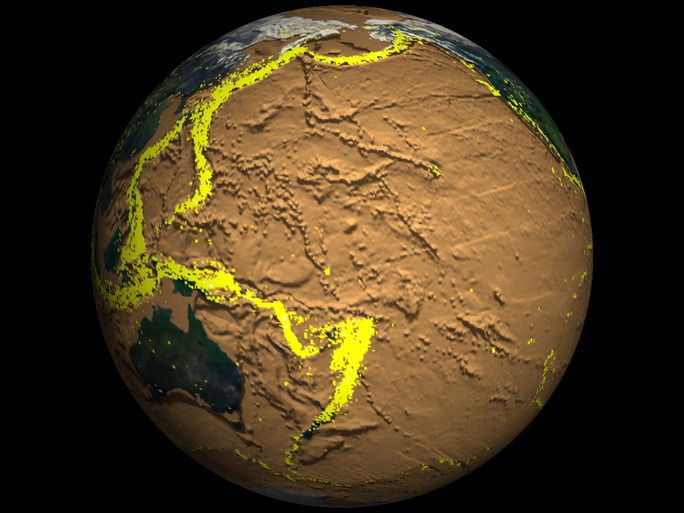Vỏ Trái đất gồm nhiều mảng kiến tạo liên tục di chuyển - Ảnh đồ họa: NASA