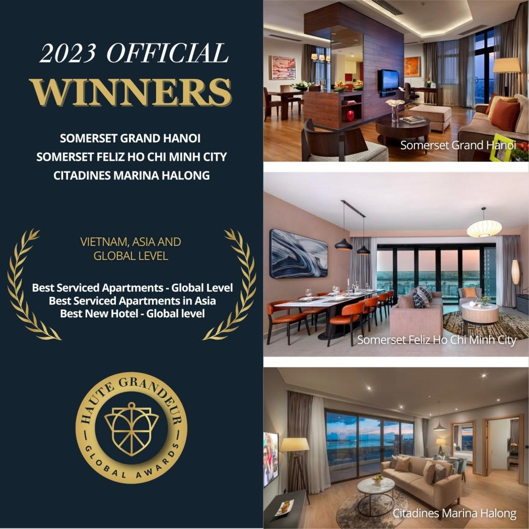 Ascott Việt Nam thắng lớn tại hai giải thưởng danh giá Haute Grandeur Awards và Luxury Lifestyle Awards - 1
