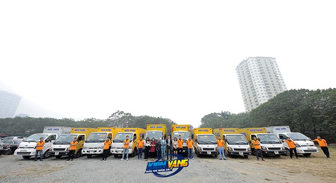 Kiến Vàng sở hữu đội xe chuyển nhà lớn nhất Hà Nội