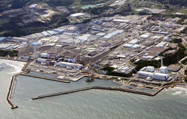 Ảnh chụp từ trên cao cho thấy nhà máy điện hạt nhân Fukushima Daiichi bắt đầu xả nước phóng xạ đã qua xử lý ra Thái Bình Dương. Ảnh: Reuters