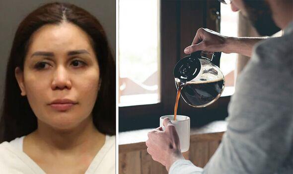 Nghi phạm Melody Felicano Johnson đã bí mật pha thuốc tẩy vào cà phê của chồng.