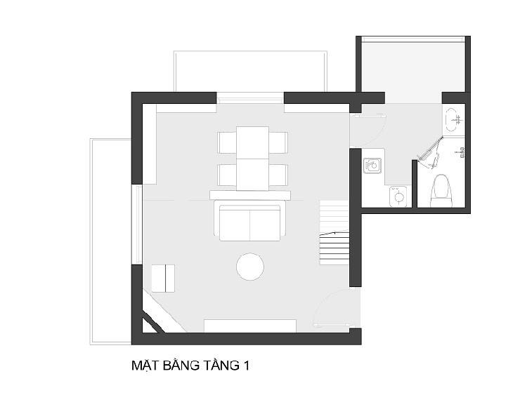 Mặt bằng hiện trạng căn nhà&nbsp;