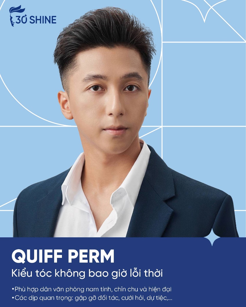 Kiểu tóc Quiff Perm (Ảnh: 30Shine)