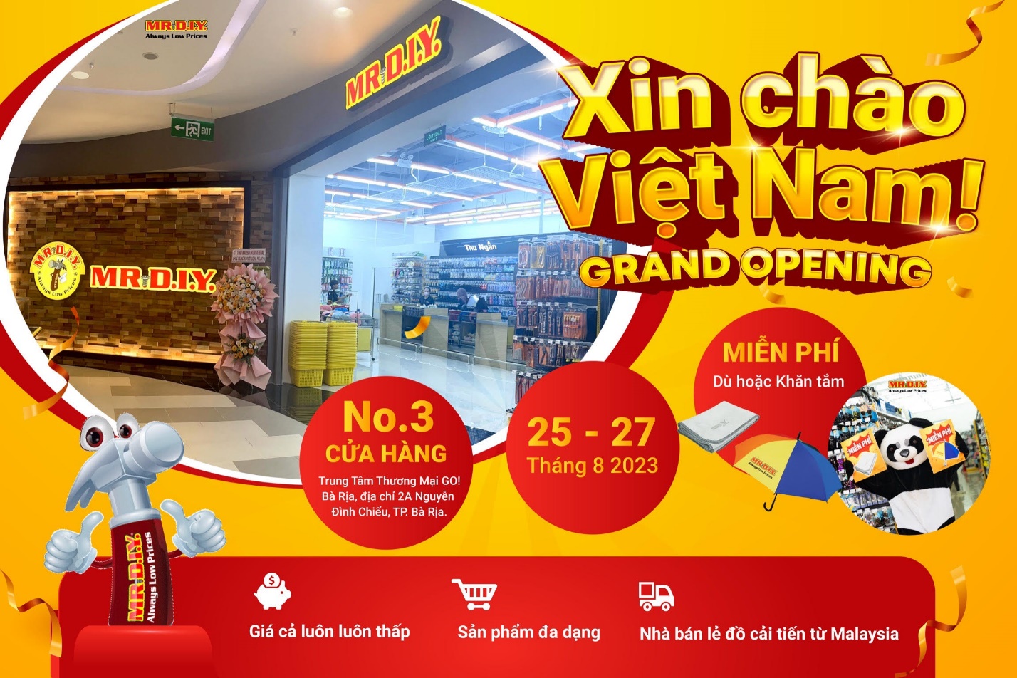 MR.DIY - tập đoàn Malaysia tiếp tục khẳng định vị thế tại Việt Nam với cửa hàng thứ ba tại Bà Rịa - Vũng Tàu - 1