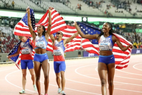4 chân chạy Mỹ lập kỷ lục tốc độ ở giải điền kinh vô địch thế giới 2023