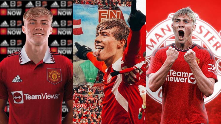 Các fan MU mong ngóng Hojlund ra mắt