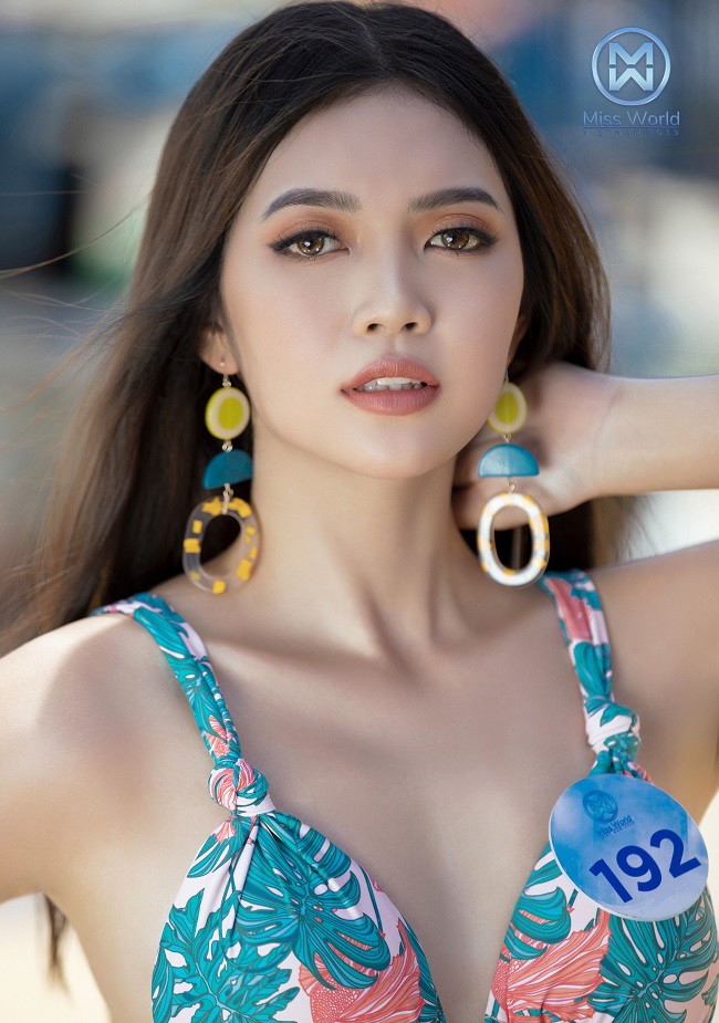 Thu Uyên khi thi&nbsp;“Miss World Vietnam 2019”