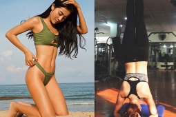 Thể thao - Người đẹp Karen Nguyễn kể chuyện tập xoạc chân, vòng eo “con kiến” nhờ gym &amp; yoga