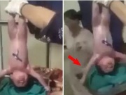 Bạn trẻ - Cuộc sống - Video em bé &quot;siêu nhân&quot;, vừa ra đời đã nhấc bổng khay kim loại như lực sĩ khiến y tá kinh ngạc