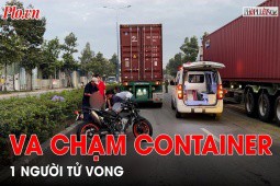 Video: Va chạm container, người đàn ông đi mô tô phân khối lớn tử vong