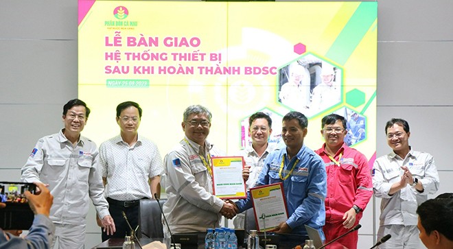 Lễ bàn giao hệ thống thiết bị sau khi hoàn thành bảo dưỡng sửa chữa