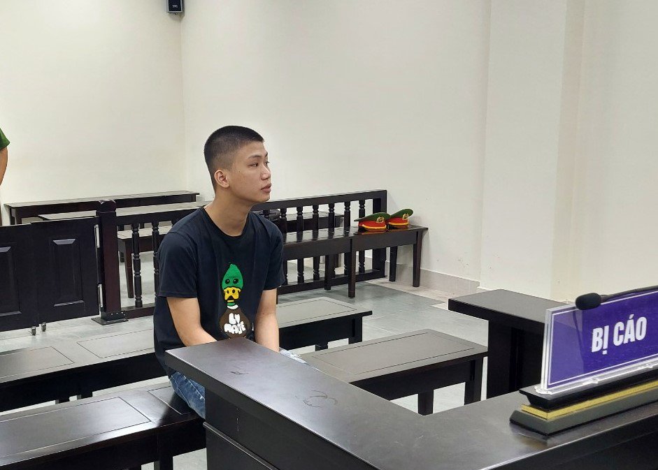 Bị cáo Duy tại tòa.