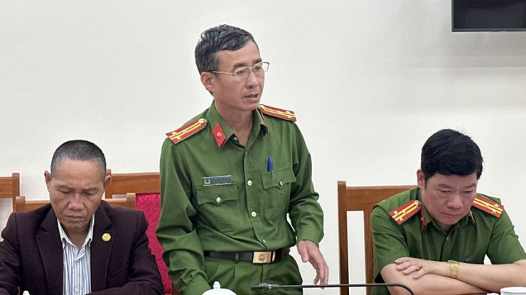 Thượng tá Hoàng Công Quảng, Phó Trưởng phòng CSHS, Công an tỉnh Lâm Đồng thông tin về vụ việc.