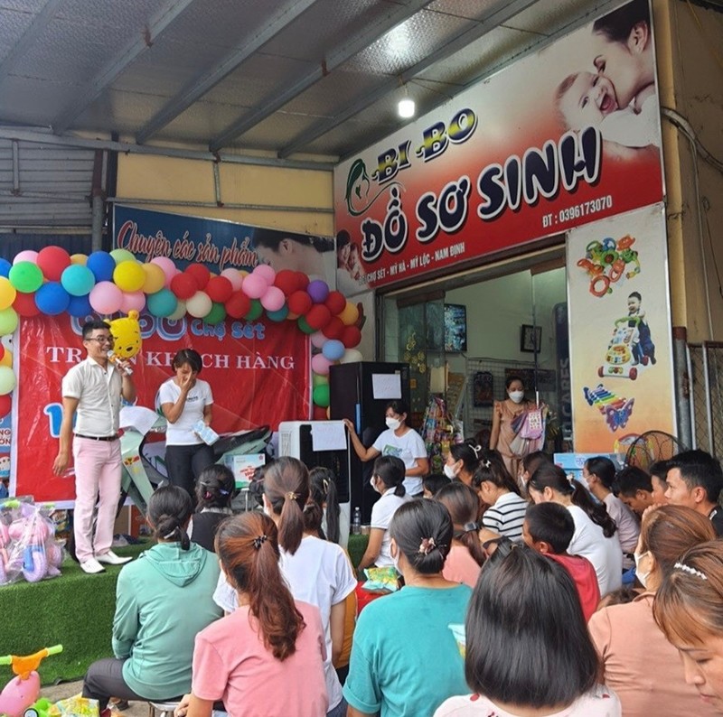 Chương trình tri ân khách hàng của BiBo shop thu hút rất nhiều mẹ bỉm trong khu vực