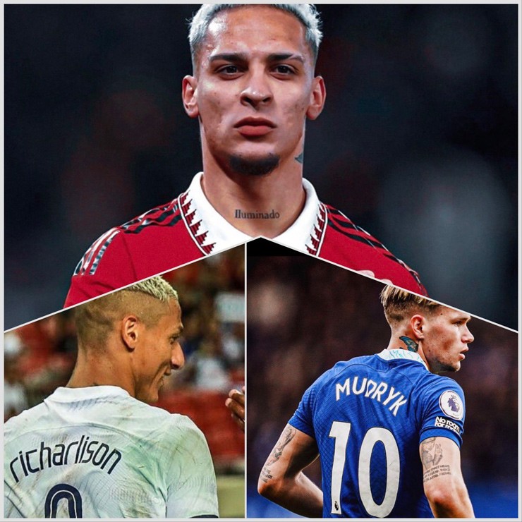 Ba cầu thủ bị chê cười&nbsp;hiện tại của Ngoại hạng Anh: Antony (MU), Richarlison (Totttenham) và Mudryk (Chelsea)