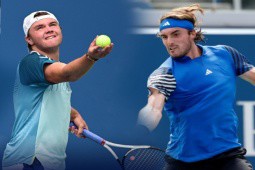 Video tennis Tsitsipas - Stricker: Nghẹt thở 5 set, đàn em Federer tạo ”địa chấn” (US Open)