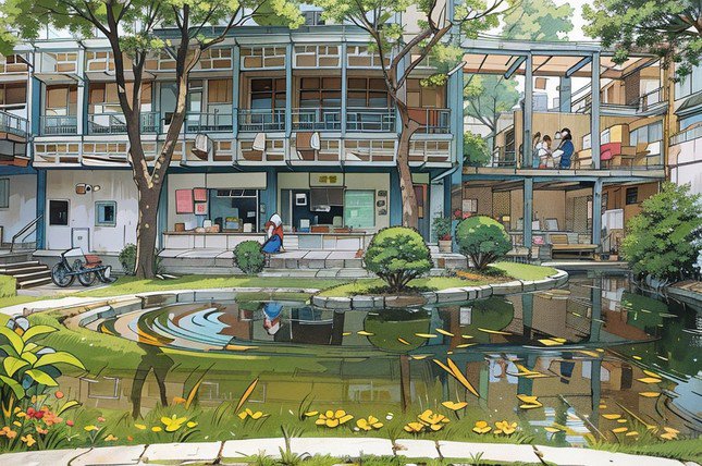 Khuôn viên bên trong trường Đại học Y Dược TP.HCM. Ảnh: Câu Lạc Bộ Truyền thông Sáng tạo Đại Học Y Dược TP.HCM