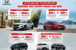 Ô tô - Nhanh tay rước ngay ưu đãi cùng Honda trong tháng 9 này