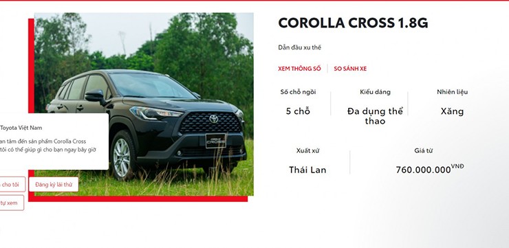 Toyota Corolla Cross phiên bản G âm thầm tăng giá tại Việt Nam - 1