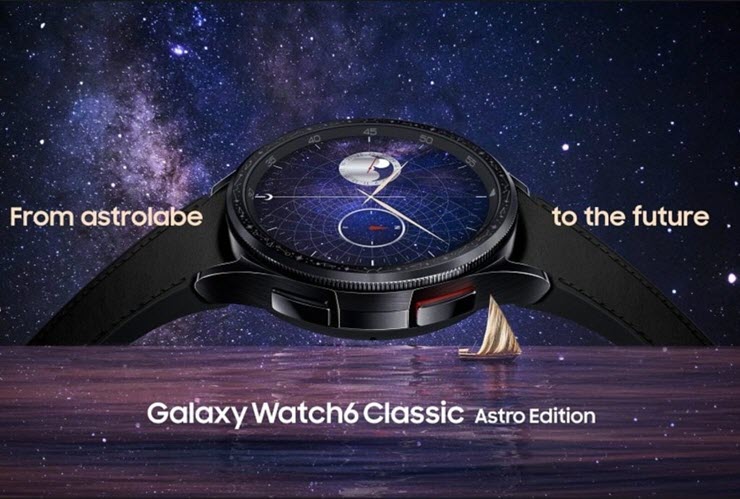 Galaxy Watch6 Classic Astro Edition với mặt số độc quyền theo phong cách thiên văn.