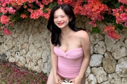 Thời trang - "Thiên thần chân ngắn Hàn Quốc" hiếm hoi mặc đồ bơi khoe dáng sau khi lấy chồng