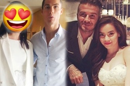 Giải trí - Sao Việt gặp siêu sao bóng đá: Mỹ nhân được Ronaldo ôm eo chụp ảnh là ai?
