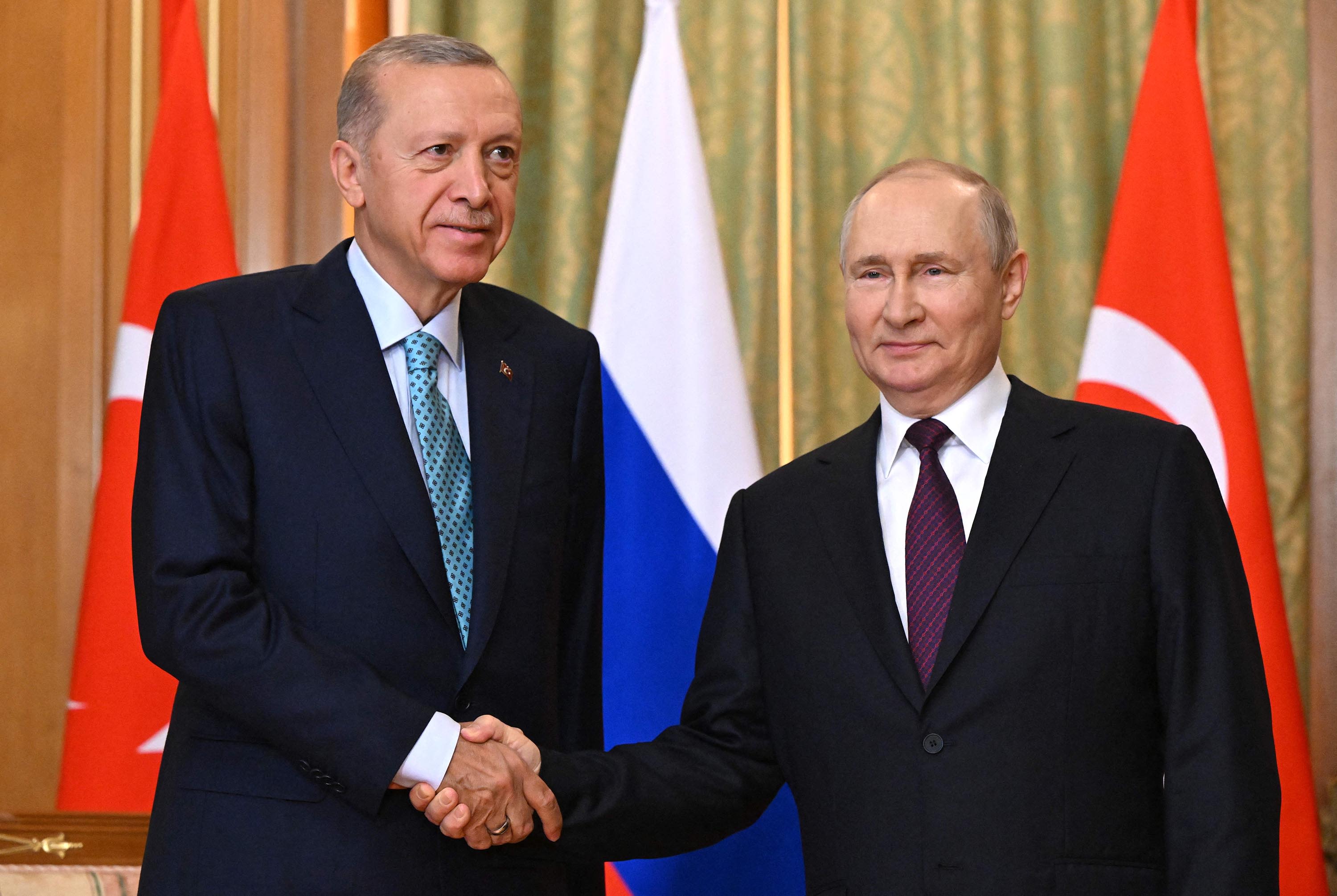 Tổng thống Nga Vladimir Putin có cuộc hội đàm kéo dài 90 phút với người đồng cấp Thổ Nhĩ Kỳ Recep Tayyip Erdogan vào ngày 4/9/2023.