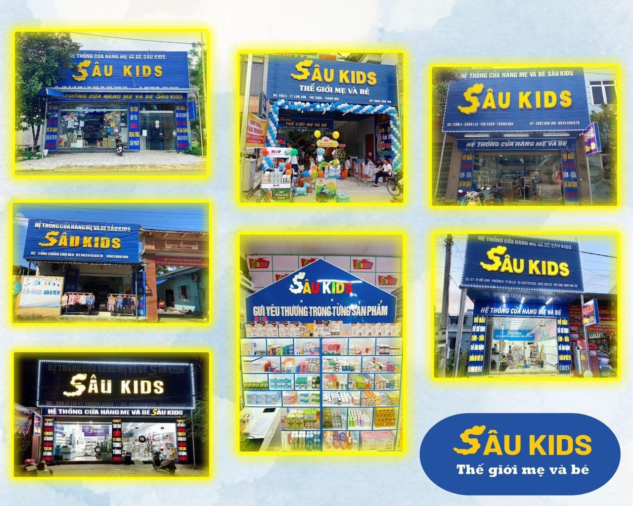 Hệ thống mẹ và bé Sâu Kids - Tận Tâm Gửi Yêu Thương Trong Từng Sản Phẩm - 1