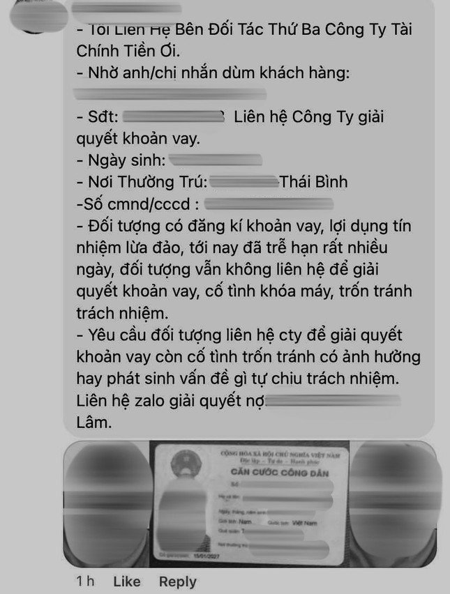 Nhiều lần con trai bị các đối tượng đòi nợ đăng hình lên mạng xã hội, cô gọi hỏi thì nhận được câu trả lời từ con rằng đó chỉ là hình thức lừa đảo.