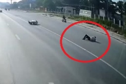 Tin tức trong ngày - Clip: Thấy con chó lao thẳng vào xe máy SH, tài xế gặp họa vì "trở tay không kịp"