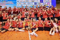 Thể thao - Bóng chuyền nữ Thái Lan lập kỳ tích châu Á, bị trêu chọc vì set thua "hú hồn"