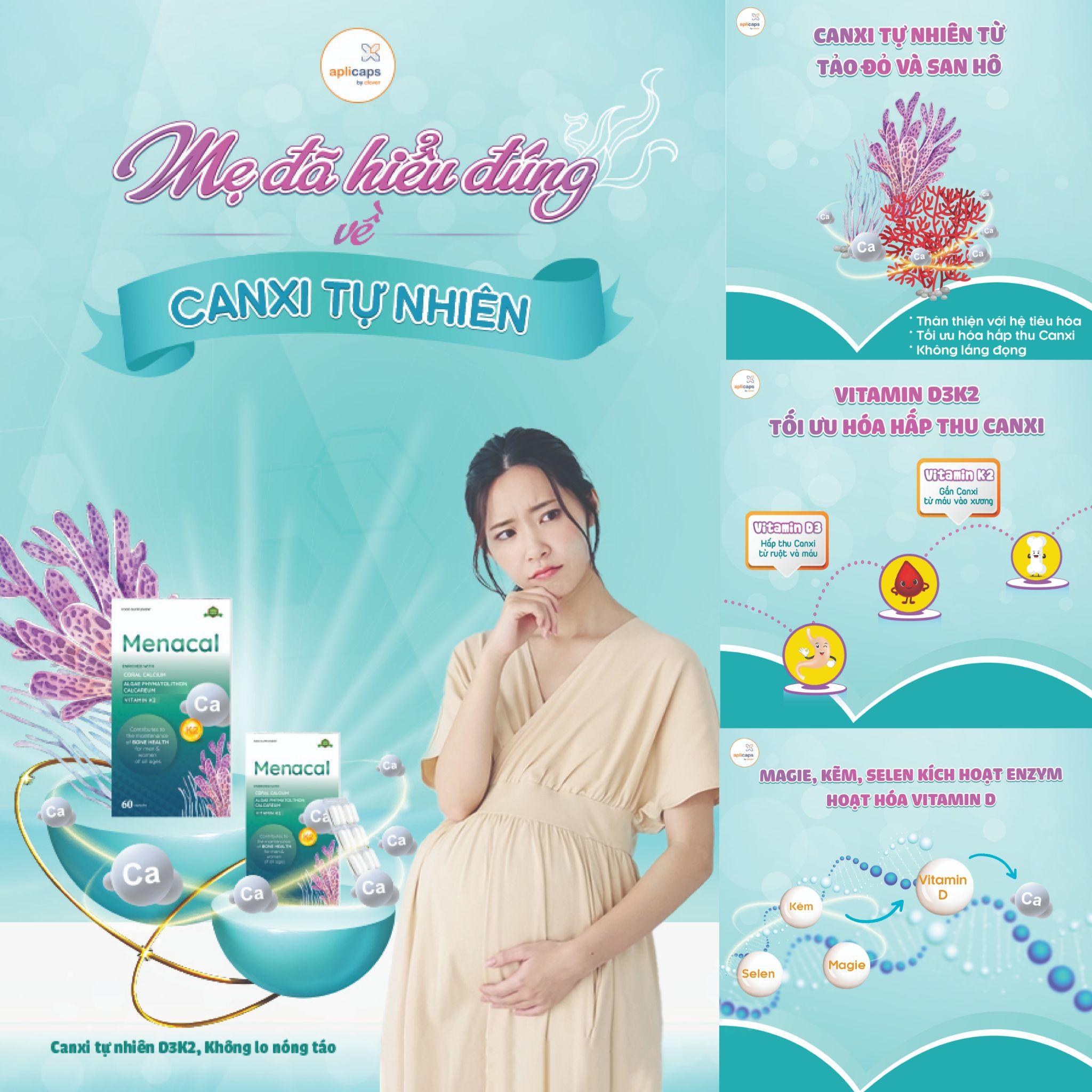 Sự kết hợp hoàn hảo của các thành phần trong Canxi Menacal